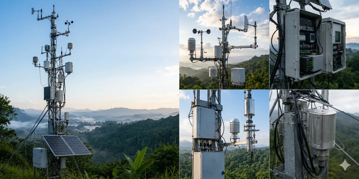 Redes e infraestructura de monitoreo atmosférico en Colombia